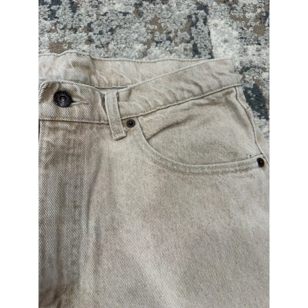 Vintage Levis 550 Relaxed Fit Tapered Leg Jeans Tan Made in USA Mens 33x32 1992